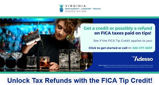 Image of bartender pouring a drink on flyer for VRLTA