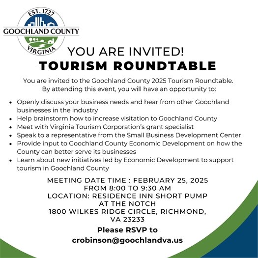 2025 tourism roundtable event flyer