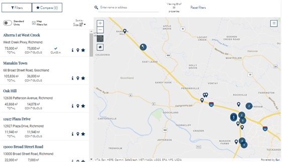Image of buildings & site database