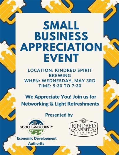 image of small business appreciation event flyer