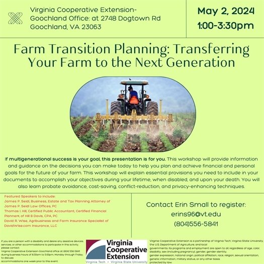 Farm Transition Planning Flyer