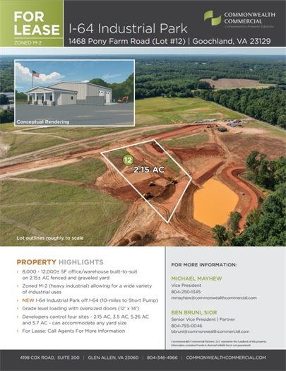 1468 Pony Farm Road Build-to-Suit Opportunity