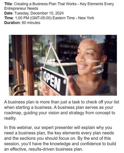 SCORE Business Plan Event