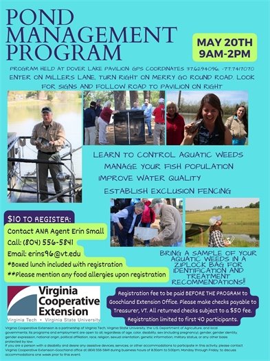 Pond Management Program Flyer