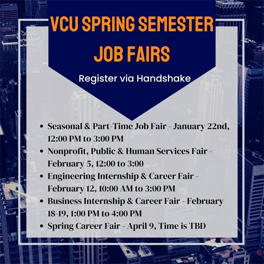 VCU Job Fair Flyer
