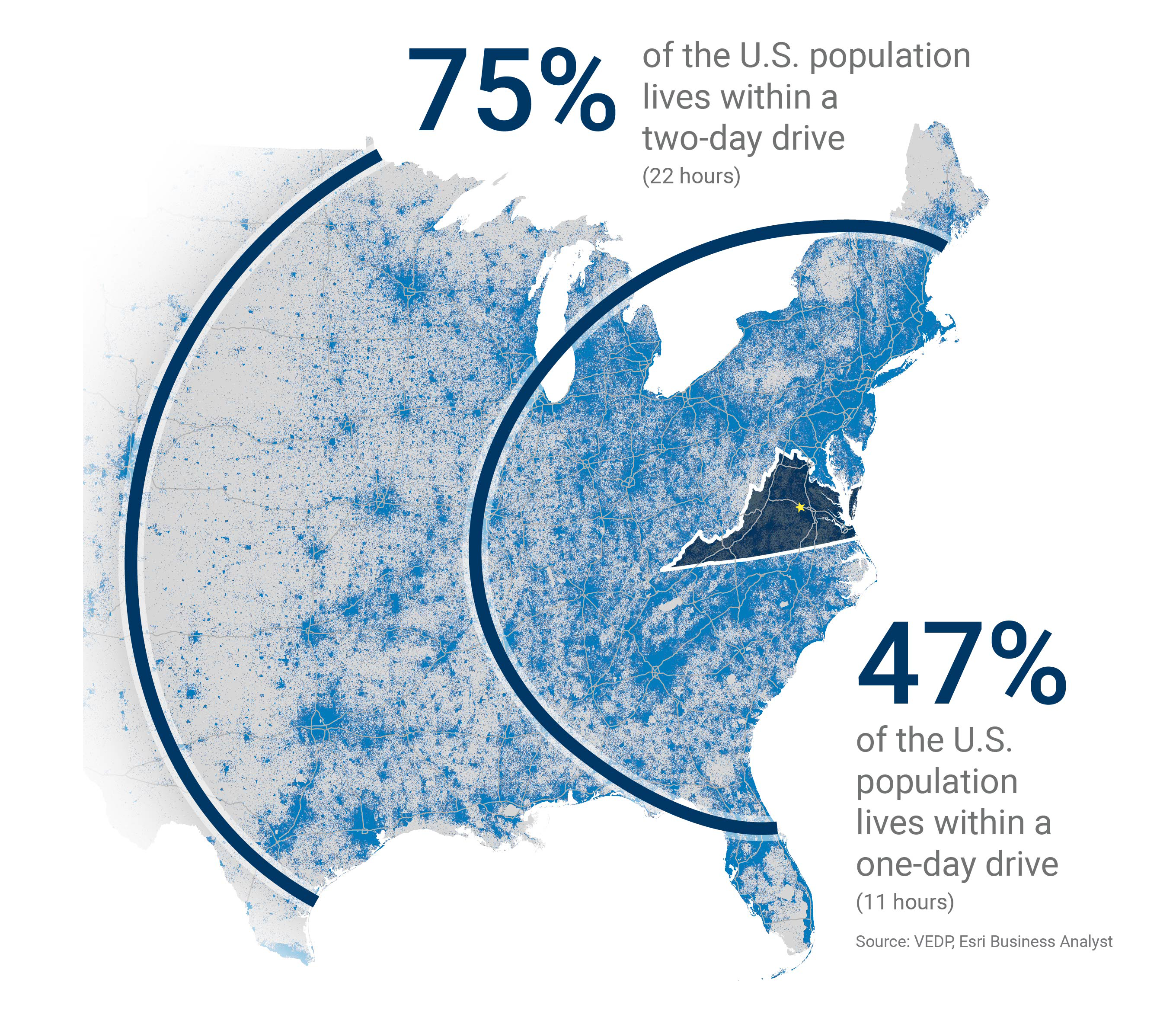 USPopulation_1and2DayDrivetime_DotDensity_HalfSlide_GOOCHLAND